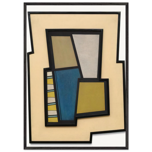 Lice - 1945 - Carmelo Arden Quin 70x100 cm / 28x40 inches Framed Art Print – Black Wooden Frame