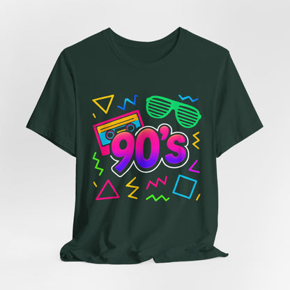 Oldschool-Musik der 90er – Arcade-Vibes. Klassischer 90er-Jahre-Vintage-Look. Retro-T-Shirt „I Heart The Nineties“ aus den 90ern.