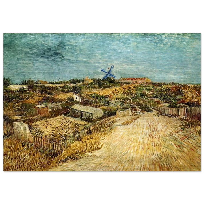 Vegetable Gardens in Montmartre - Vincent van Gogh Brushed Aluminum Print - 70x100 cm / 28x40 inches | Vincent van Gogh Aluminum Print | Vincent van Gogh Prints
