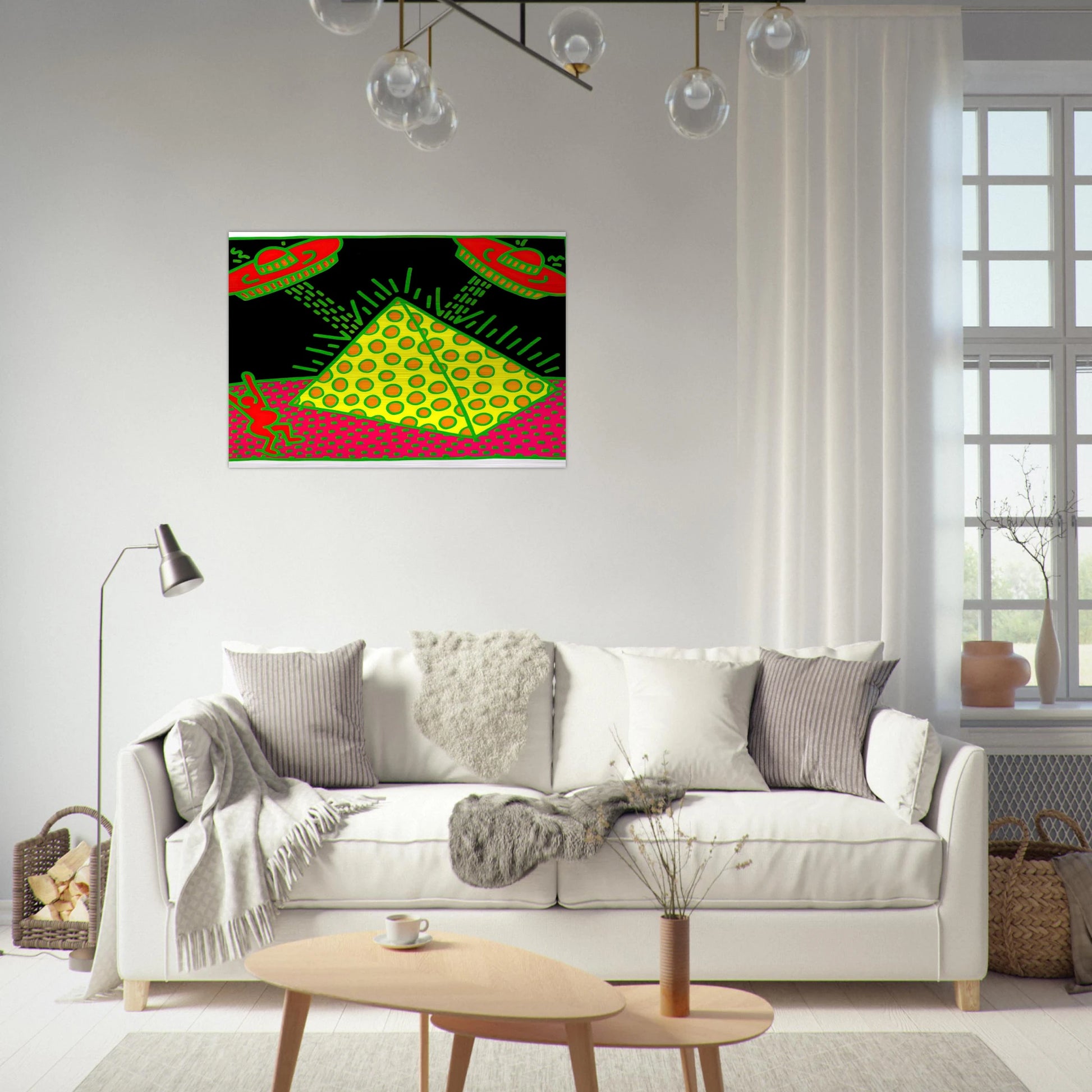 UNTITLED 1983 3 - Keith Haring Brushed Aluminum Print - 70x100 cm / 28x40 inches | Keith Haring Aluminum Print | Keith Haring Prints