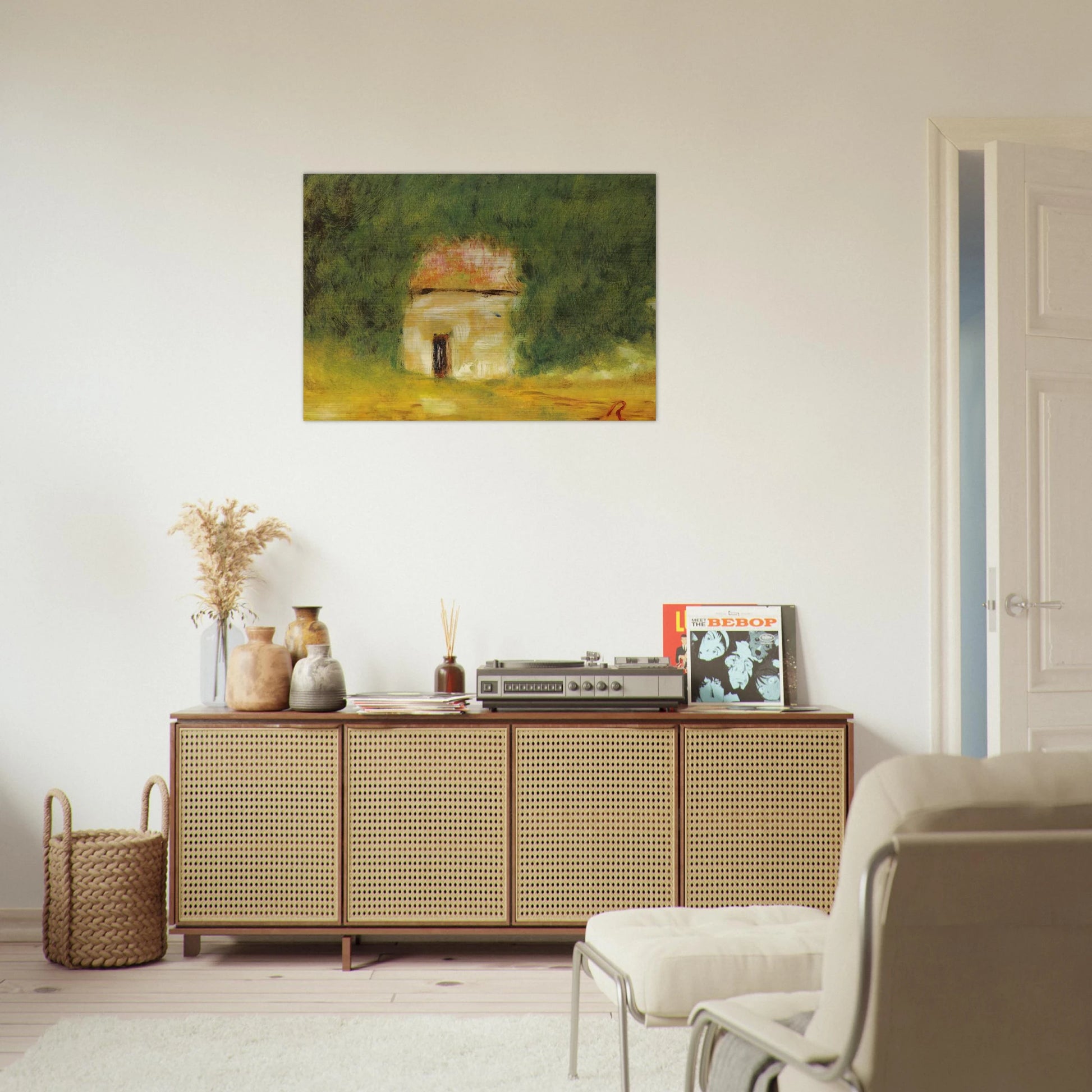 The Little House - Pierre-Auguste Renoir Brushed Aluminum Print - 70x100 cm / 28x40 inches | Pierre-Auguste Renoir Aluminum Print | Pierre-Auguste Renoir Prints