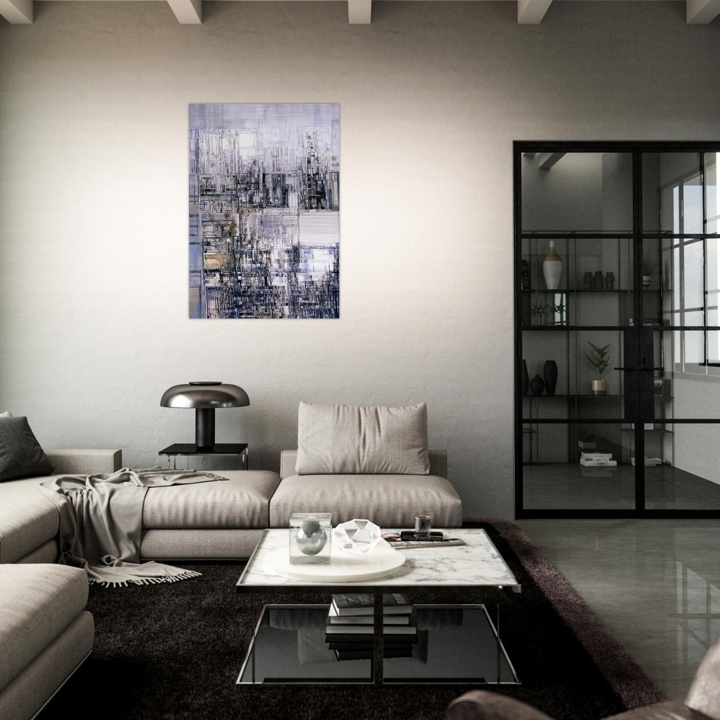 New Amsterdam II - 1970 - Maria Helena Vieira da Silva Brushed Aluminum Print - 70x100 cm / 28x40 inches | Maria Helena Vieira da Silva Aluminum Print | Maria Helena Vieira da Silva Prints