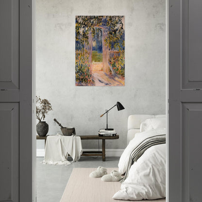 The Garden Gate - claude monet Brushed Aluminum Print - 70x100 cm / 28x40 inches | claude monet Aluminum Print | claude monet Prints