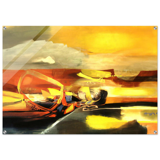 AGUA C LIDA 1962 - Alejandro Obregon Acrylic Print - 70x100 cm / 28x40″ inches | Alejandro Obregon Wall Art | Alejandro Obregon Prints