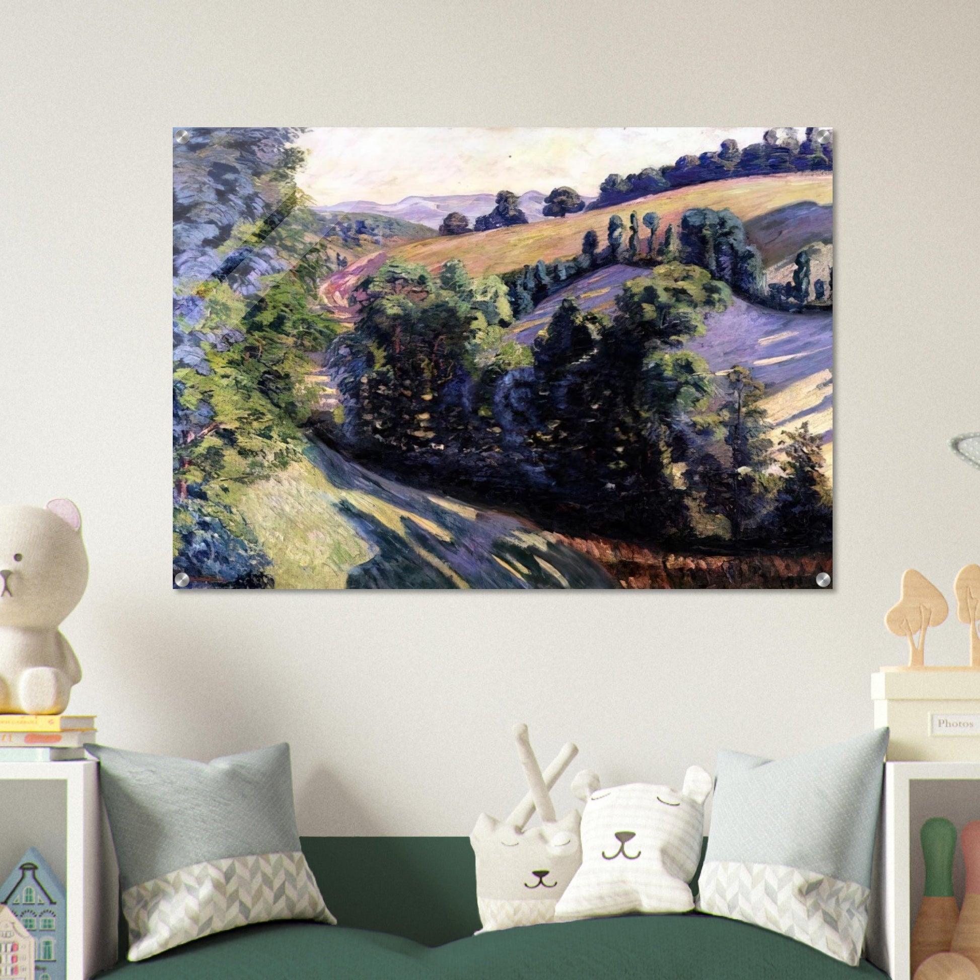 Landscape at Pontgibaud - Armand Guillaumin Acrylic Print - 70x100 cm / 28x40″ inches