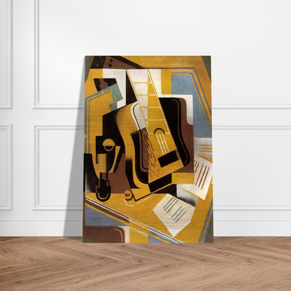 PHOTOGRAPH OF THE GUITAR 1918 - Juan Gris Brushed Aluminum Print - 70x100 cm / 28x40 inches | Juan Gris Aluminum Print | Juan Gris Prints