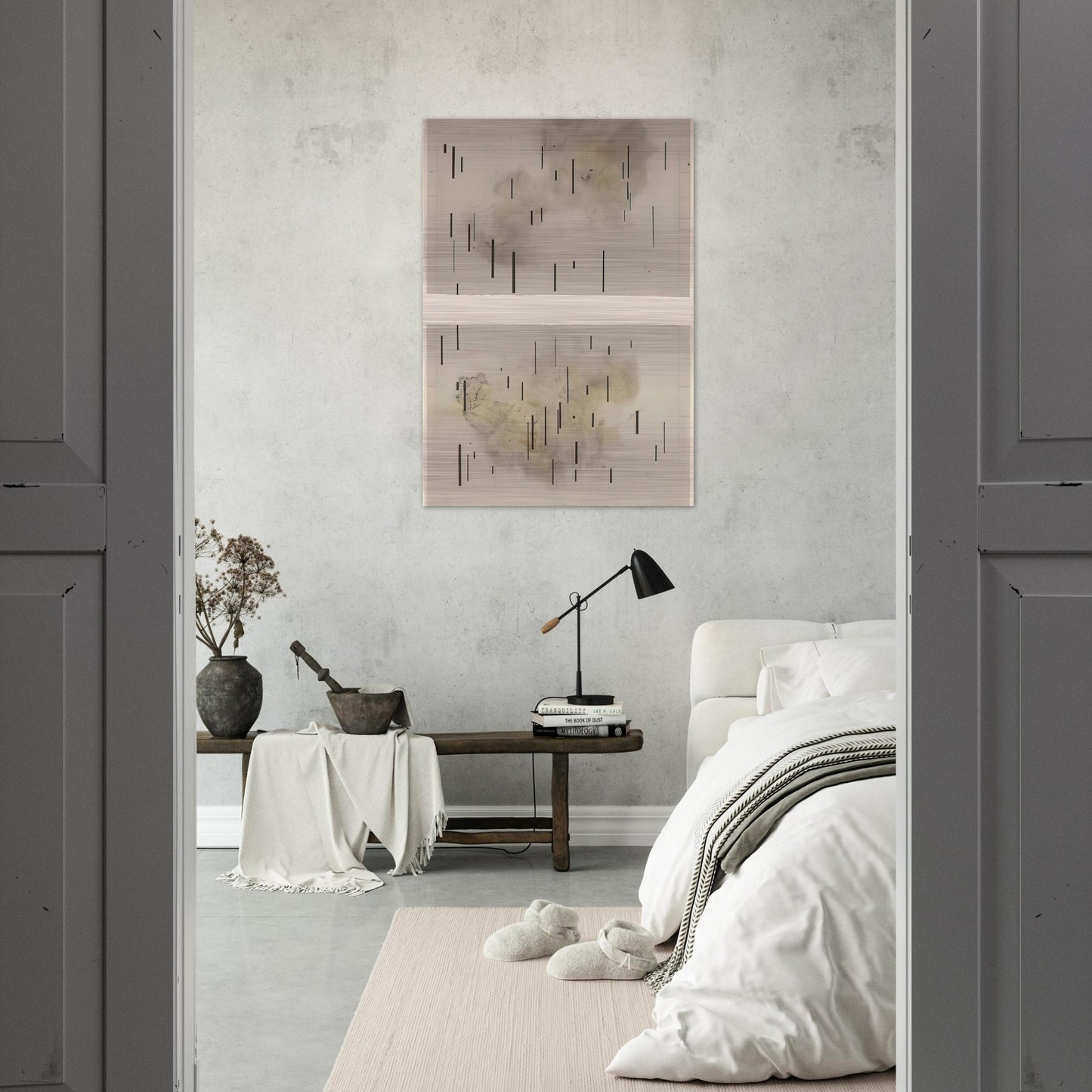 Global Village 37-48 Diptych - 1989 - John Cage Brushed Aluminum Print - 70x100 cm / 28x40 inches | John Cage Aluminum Print | John Cage Prints