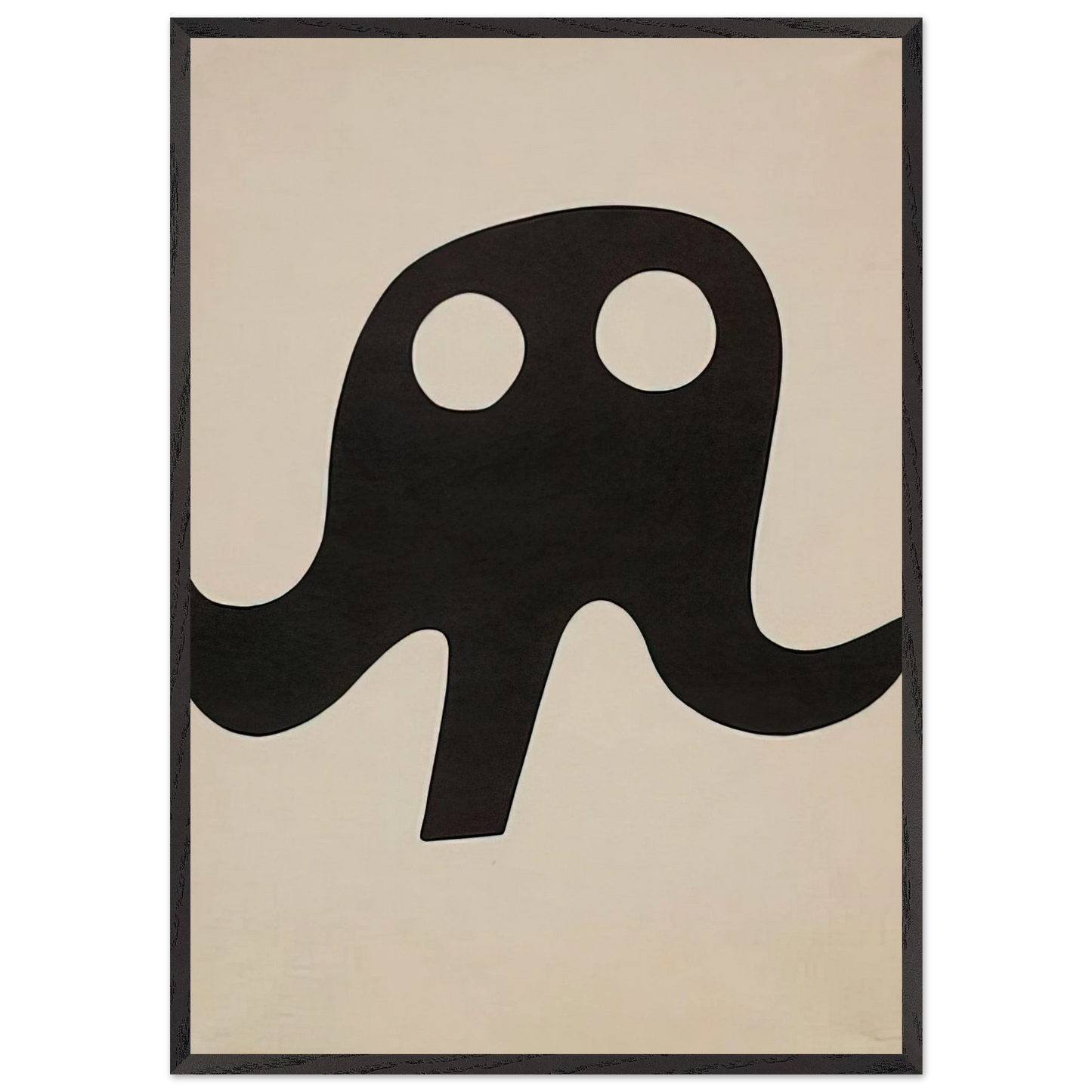 Mustache Hat - Jean Arp 70x100 cm / 28x40 inches Framed Art Print – Black Wooden Frame