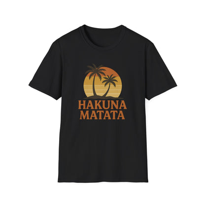 Hakuna Matata Retro-T-Shirt mit Grafik, „Keine Sorgen“-Shirt mit positiver Ausstrahlung, Vintage-T-Shirt im 90er-Jahre-Stil, Shirt mit Wohlfühl-Zitat, Unisex-Geschenk