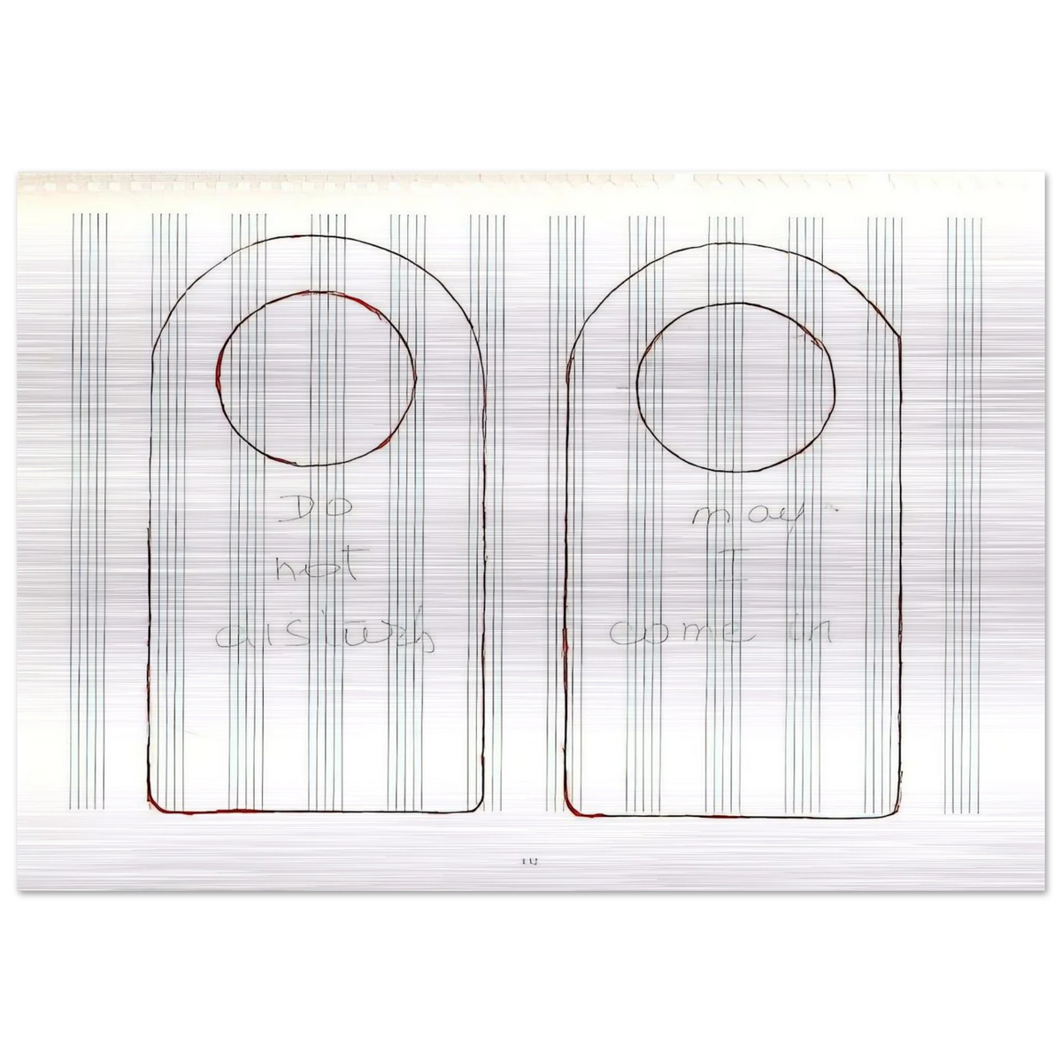 UNTITLED 1995 3 - Louise Bourgeois Brushed Aluminum Print - 70x100 cm / 28x40 inches | Louise Bourgeois Aluminum Print | Louise Bourgeois Prints
