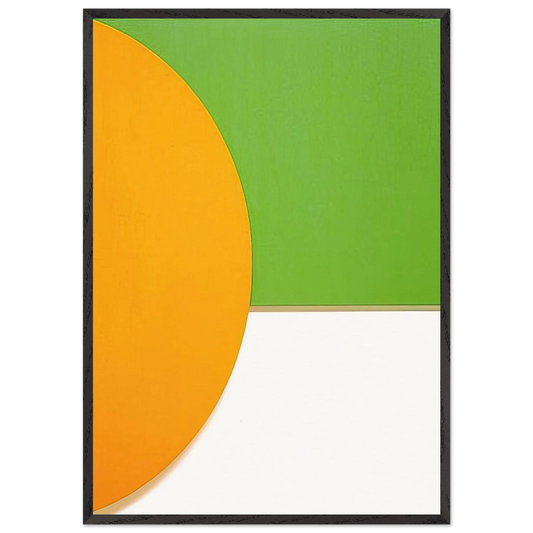 Orange Relief with Green - Ellsworth Kelly 70x100 cm / 28x40 inches Framed Art Print – Black Wooden Frame