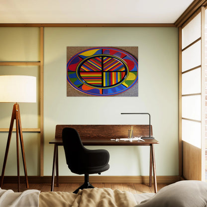 Lines in Four Directions - Sol LeWitt Brushed Aluminum Print - 70x100 cm / 28x40 inches | Sol LeWitt Aluminum Print | Sol LeWitt Prints