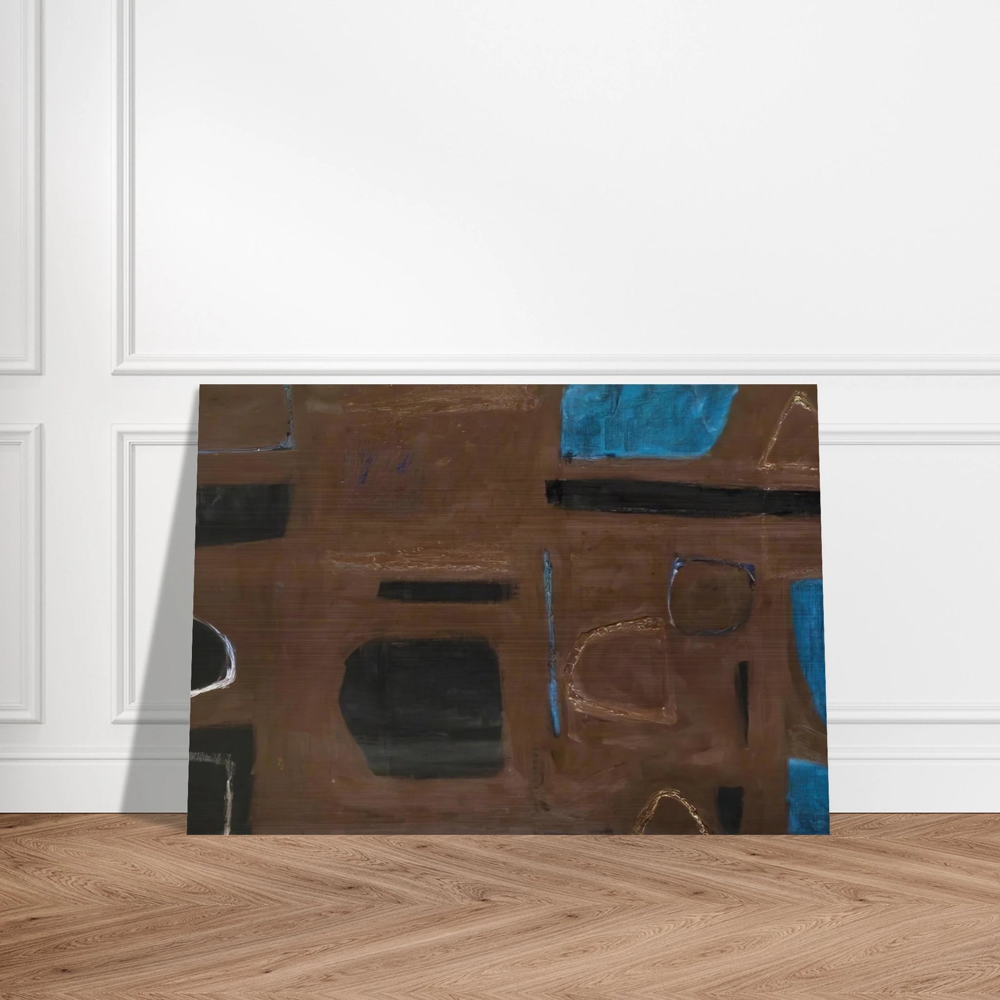 Brown and Black - 1960 - William Scott Brushed Aluminum Print - 70x100 cm / 28x40 inches | William Scott Aluminum Print | William Scott Prints