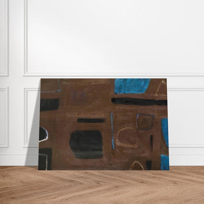 Brown and Black - 1960 - William Scott Brushed Aluminum Print - 70x100 cm / 28x40 inches | William Scott Aluminum Print | William Scott Prints