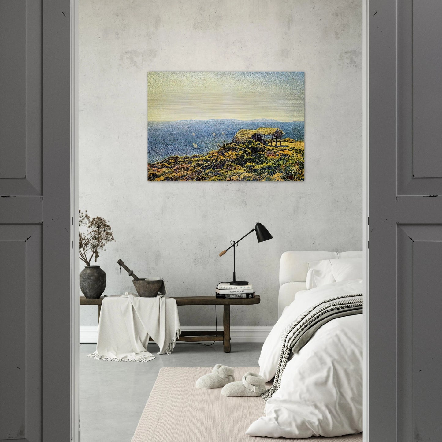 LEVANT ISLE - Theo van Rysselberghe Brushed Aluminum Print - 70x100 cm / 28x40 inches | Theo van Rysselberghe Aluminum Print | Theo van Rysselberghe Prints