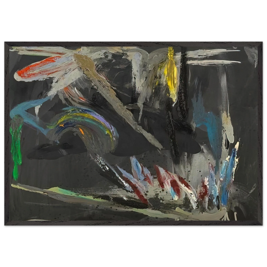 Take That Back Black 282 - 1984 - Stephen Mueller 70x100 cm / 28x40 inches Framed Art Print – Black Wooden Frame