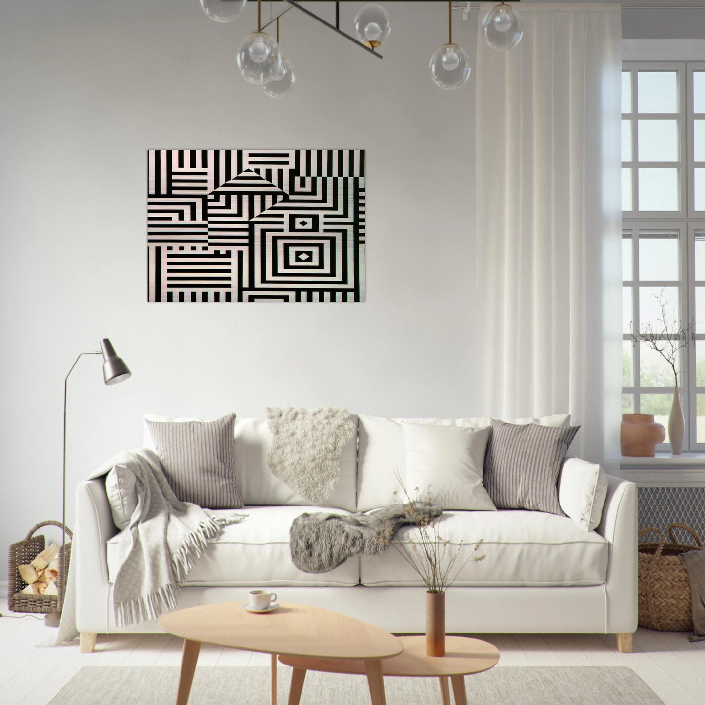 Riu-Kiu-C - 1960 - Victor Vasarely Brushed Aluminum Print - 70x100 cm / 28x40 inches | Victor Vasarely Aluminum Print | Victor Vasarely Prints