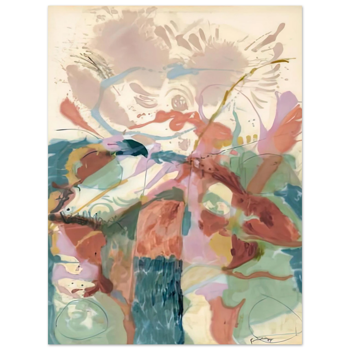 Helen Frankenthaler - Jacob's Ladder, 1957- Wall Art - 60x80 cm / 24x32 inches - Fine Art Poster-canvas - -
