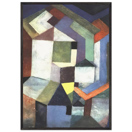 PIOUS NORTHERN LANDSCAPE 1917 - Paul Klee 70x100 cm / 28x40 inches Framed Art Print – Black Wooden Frame