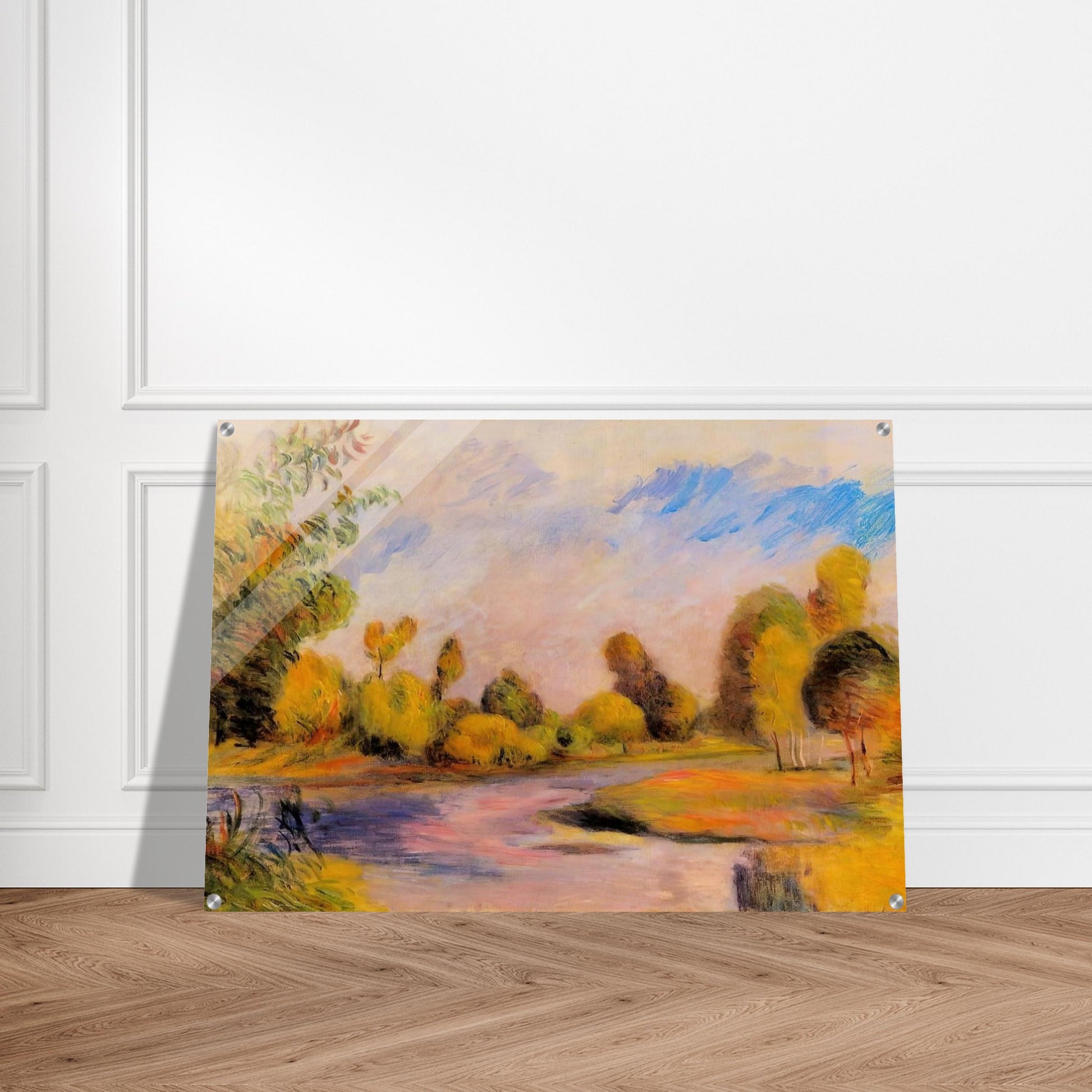 Banks of a River - Pierre-Auguste Renoir Acrylic Print - 70x100 cm / 28x40″ inches | Pierre-Auguste Renoir Wall Art | Pierre-Auguste Renoir Prints