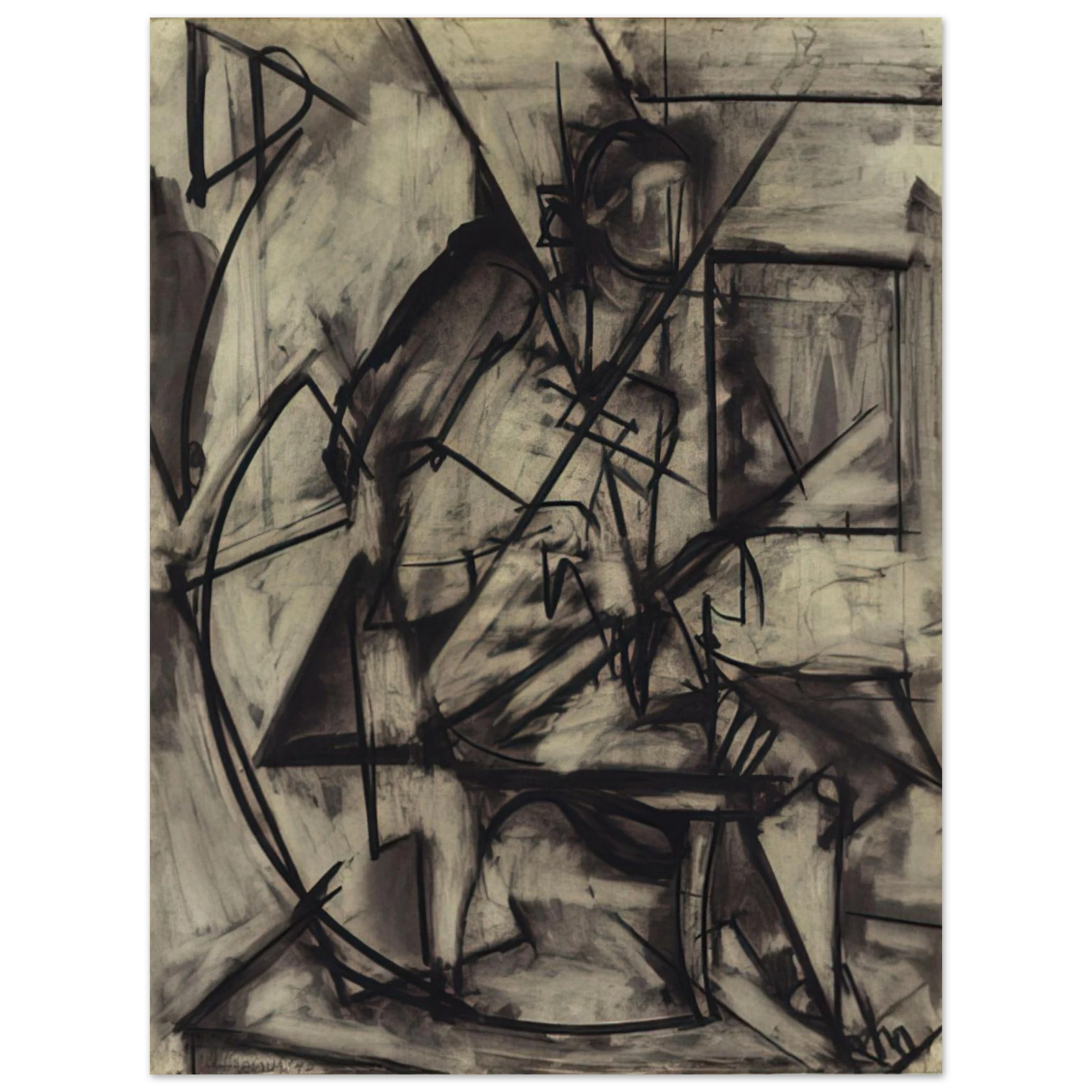 Lee Krasner - Seated Nude  75x100 cm / 30x40inches Fine Art Poster