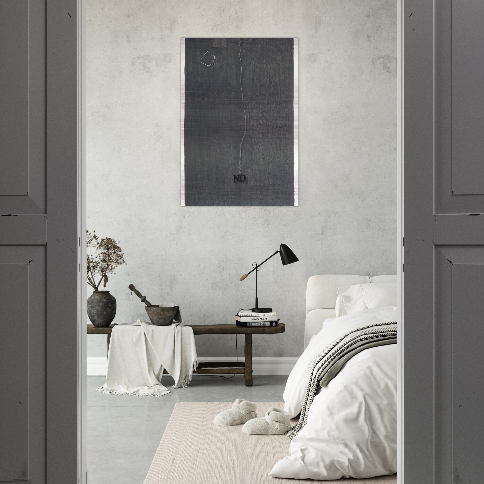 NO 1969 - Jasper Johns Brushed Aluminum Print - 70x100 cm / 28x40 inches | Jasper Johns Aluminum Print | Jasper Johns Prints