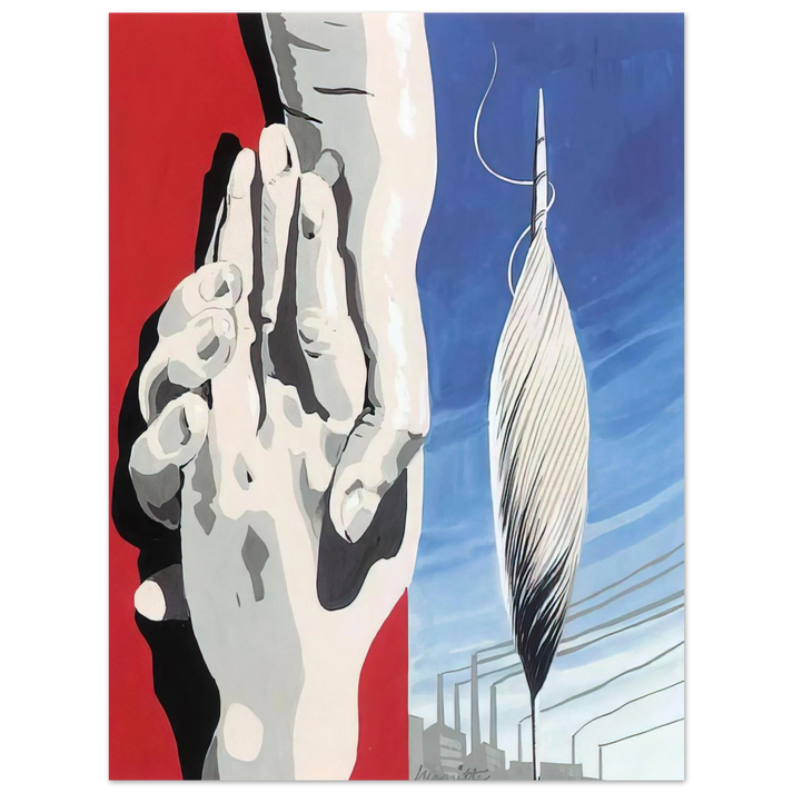 Rene Magritte - PROJECT OF POSTER THE CENTER OF TEXTILE WORKERS IN BELGIUM 1938 1  75x100 cm / 30x40inches Fine Art Poster