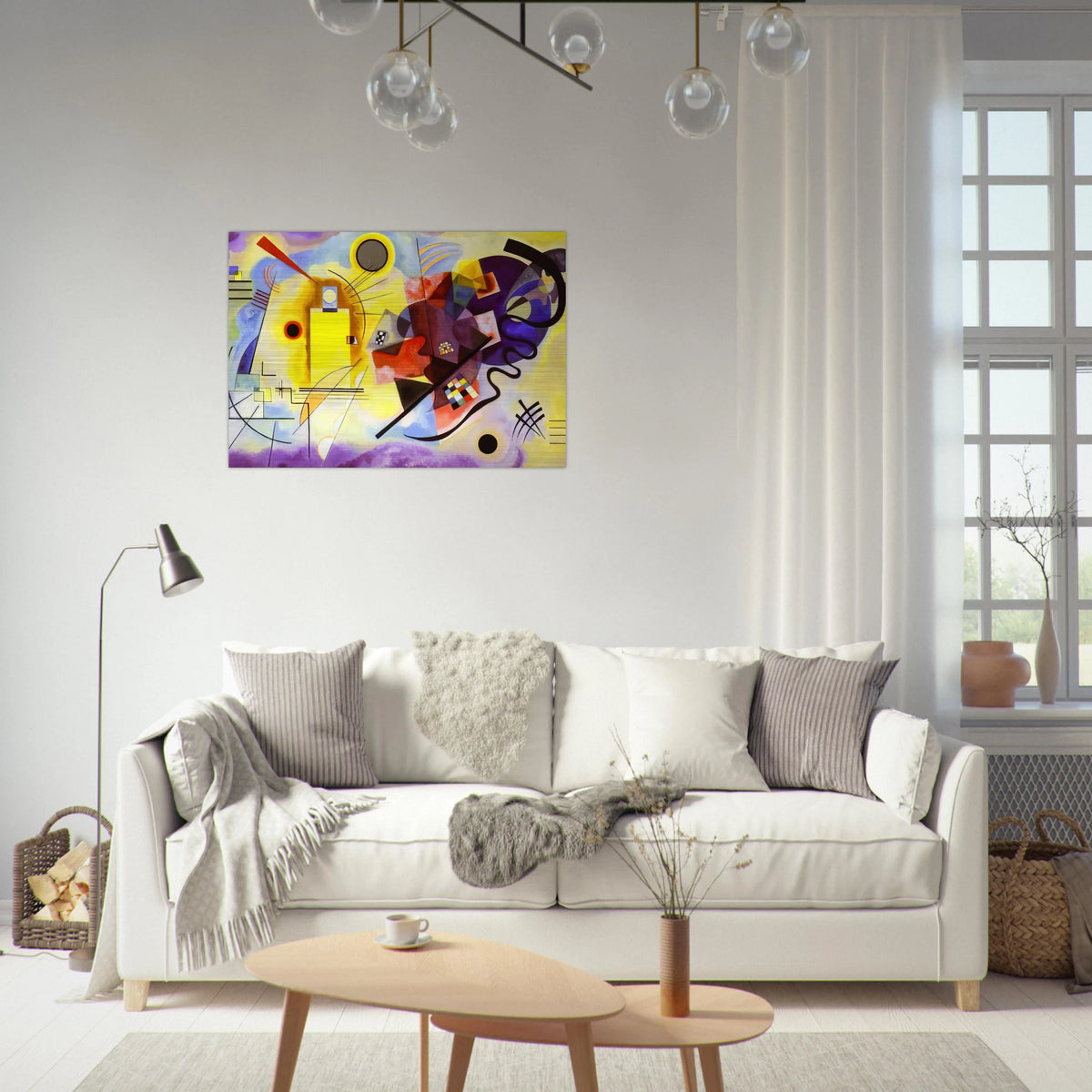 YELLOW RED BLUE 1925 - Wassily Kandinsky Brushed Aluminum Print - 70x100 cm / 28x40 inches | Wassily Kandinsky Aluminum Print | Wassily Kandinsky Prints