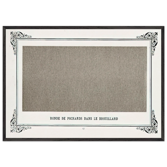 Band of Greyfriars in the Fog Band Of Dusty Drunks In The Fog - Alphonse Allais 70x100 cm / 28x40 inches Framed Art Print – Black Wooden Frame