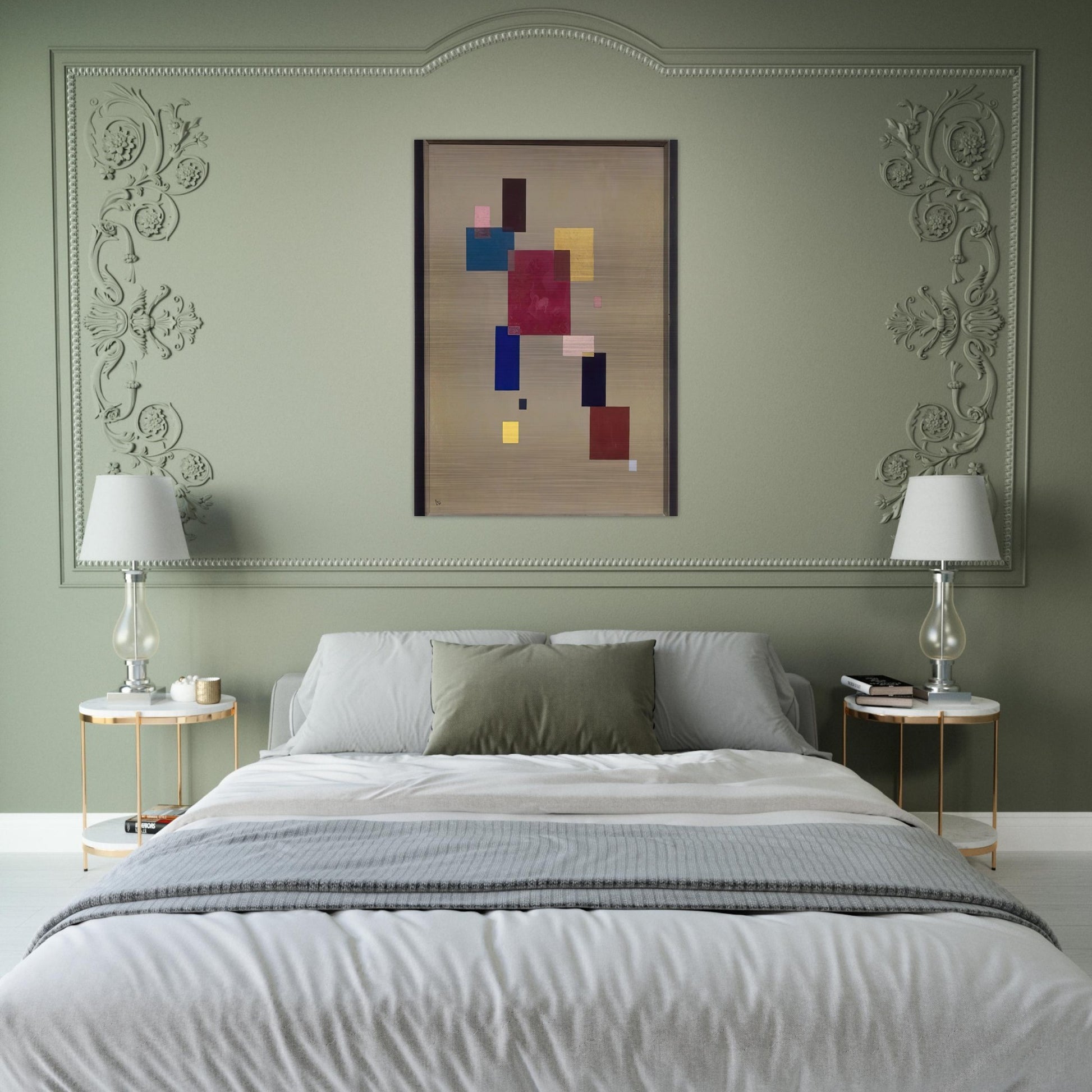 THREE RECTANGLES 1930 - Wassily Kandinsky Brushed Aluminum Print - 70x100 cm / 28x40 inches | Wassily Kandinsky Aluminum Print | Wassily Kandinsky Prints