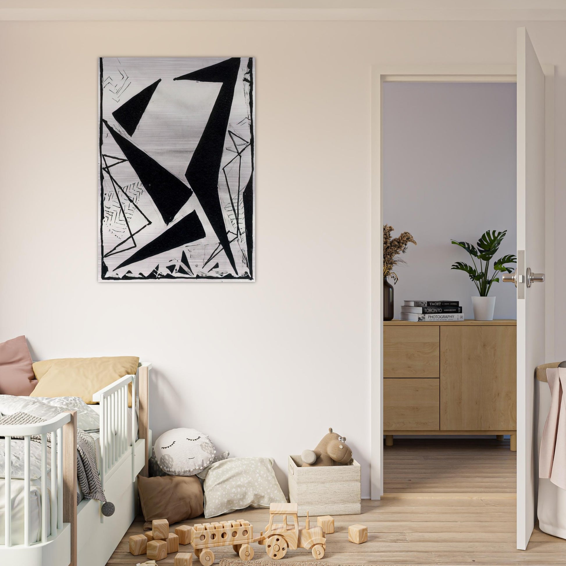 Study in black and white - Frantisek Kupka Brushed Aluminum Print - 70x100 cm / 28x40 inches | Frantisek Kupka Aluminum Print | Frantisek Kupka Prints