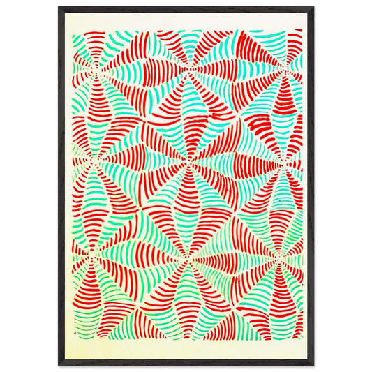 COMPOSITION 16 - Sonia Delaunay 70x100 cm / 28x40 inches Framed Art Print – Black Wooden Frame