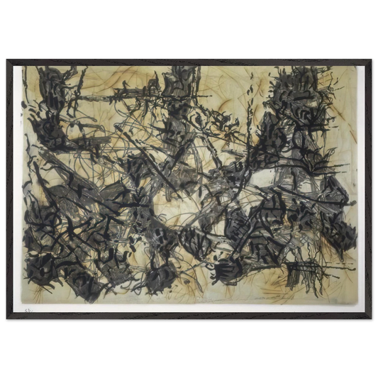 Constructions chimeriques - Jean-Paul Riopelle 70x100 cm / 28x40 inches Framed Art Print – Black Wooden Frame