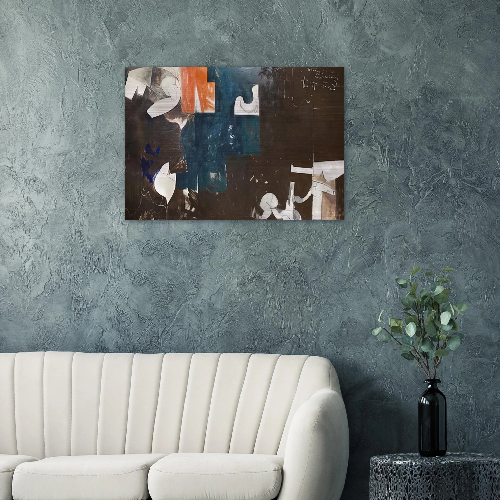 The Houston Scene - 1959 - Hassel Smith Brushed Aluminum Print - 70x100 cm / 28x40 inches | Hassel Smith Aluminum Print | Hassel Smith Prints