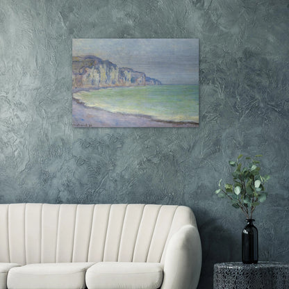 Cliff at Pourville 2 - claude monet Brushed Aluminum Print - 70x100 cm / 28x40 inches | claude monet Aluminum Print | claude monet Prints