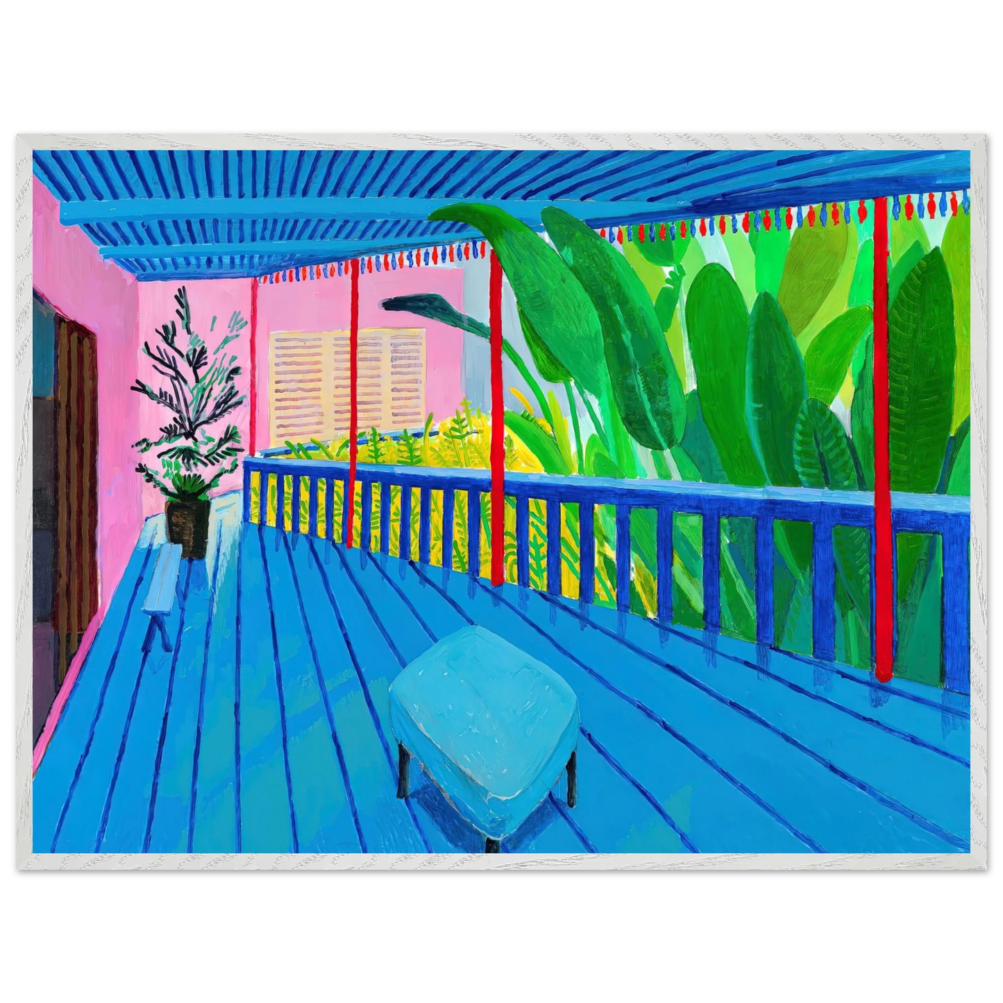 David Hockney - David Hockney Wall art - 60x80 cm / 24x32 inches - Premium Wooden Framed Poster With Fine Art Paper-canvas - Wood frame