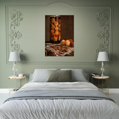 Jar Of Peaches - claude monet Brushed Aluminum Print - 70x100 cm / 28x40 inches | claude monet Aluminum Print | claude monet Prints
