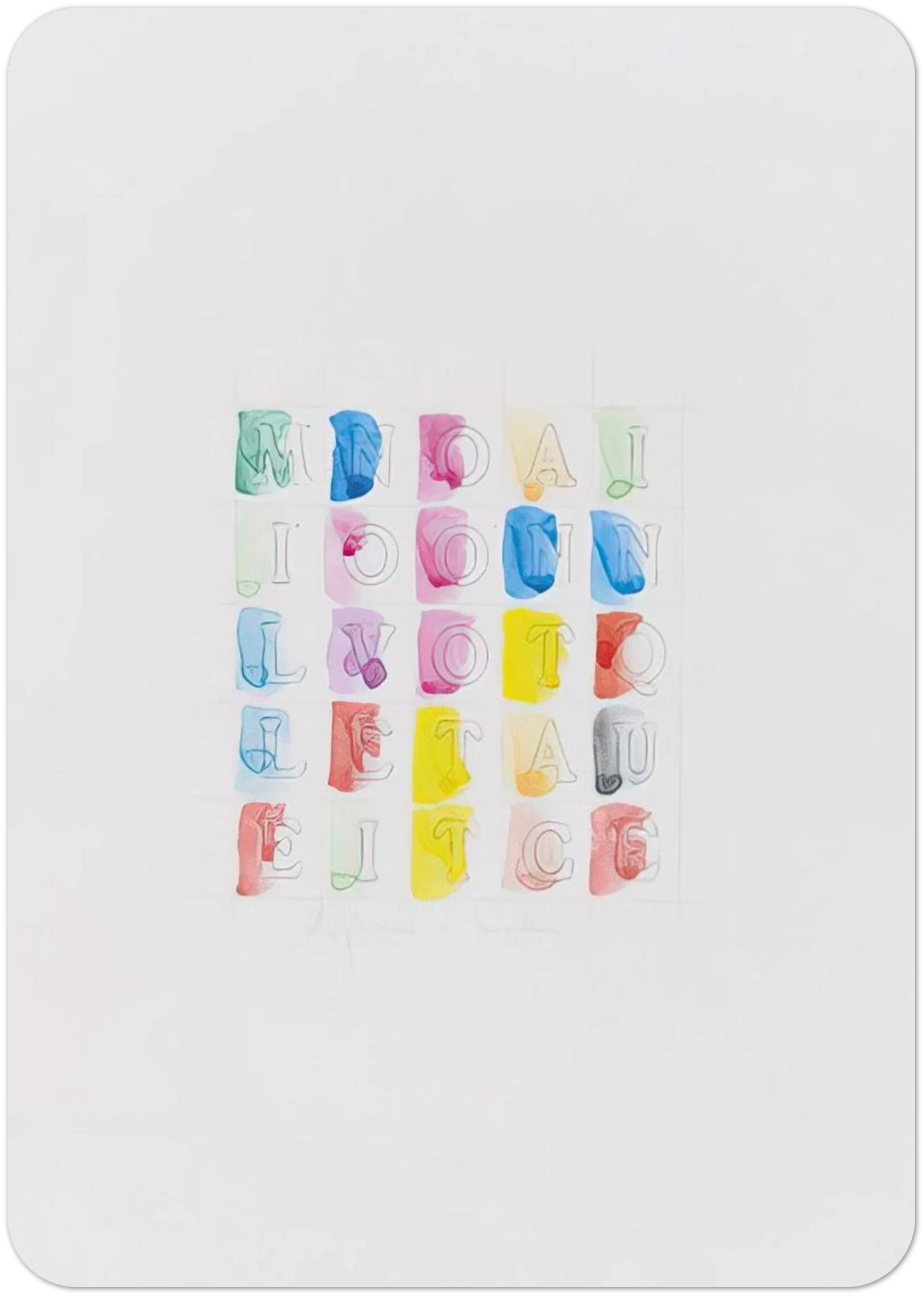 MILLENOVECENTOTTANTACINQUE 1985 By Alighiero Boetti Pack of 10 Post Cards | Alighiero Boetti Post Cards | A6 (10.5 x 14.8 cm) - 4.1 x 5.8 inches