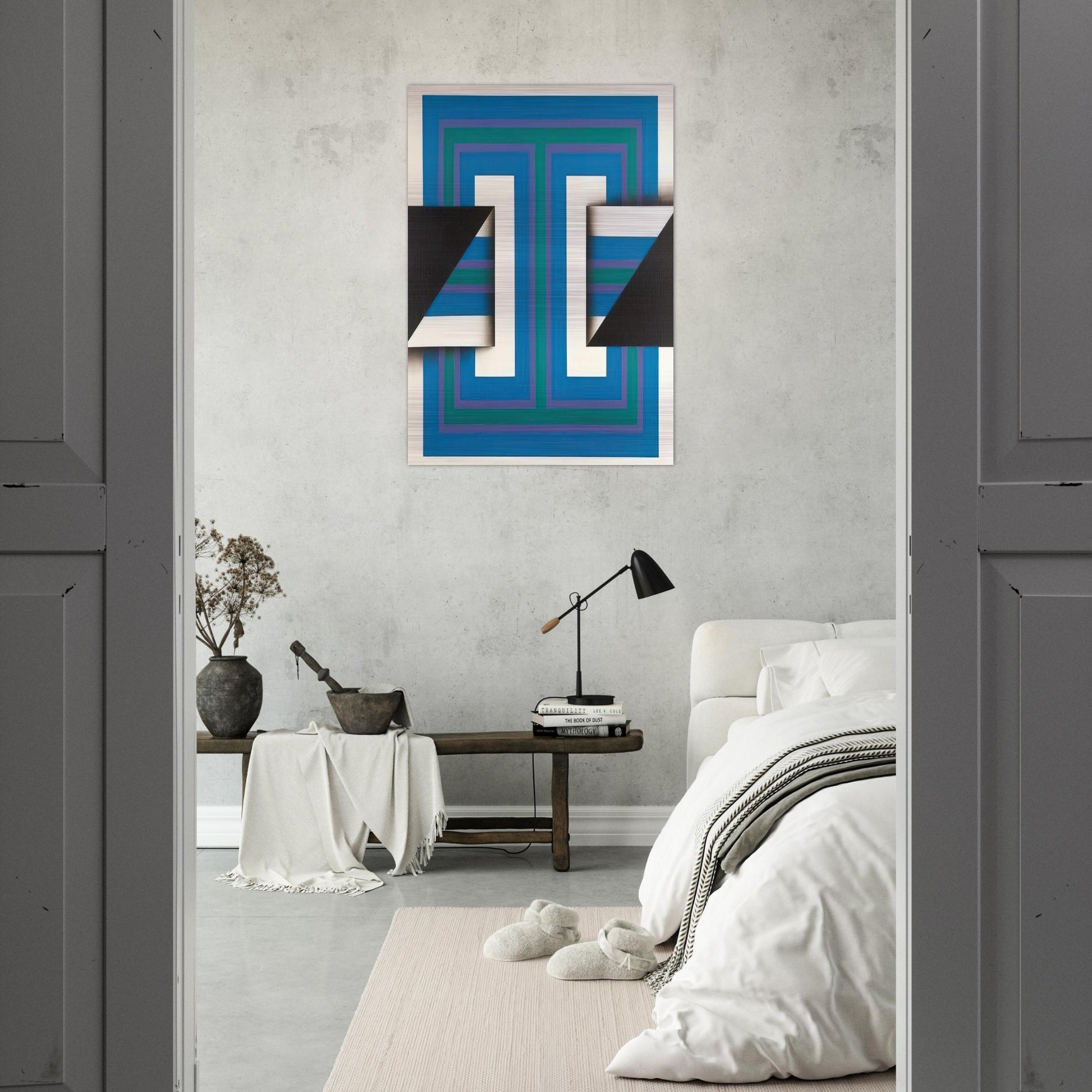 Palindrome 10 - 1967 - Omar Rayo Brushed Aluminum Print - 70x100 cm / 28x40 inches | Omar Rayo Aluminum Print | Omar Rayo Prints