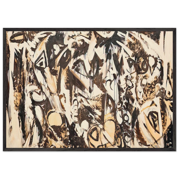 Cool White - Lee Krasner 70x100 cm / 28x40 inches Framed Art Print – Black Wooden Frame