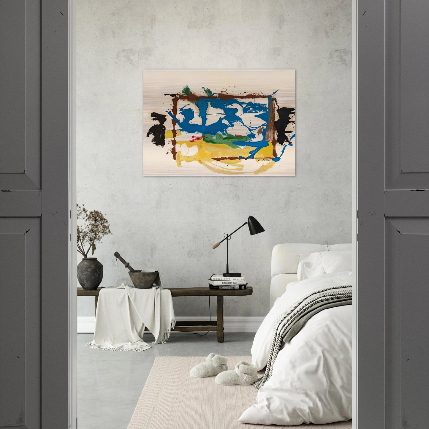 Swan Lake I, 1961- - Helen Frankenthaler Brushed Aluminum Print - 70x100 cm / 28x40 inches | Helen Frankenthaler Aluminum Print | Helen Frankenthaler Prints