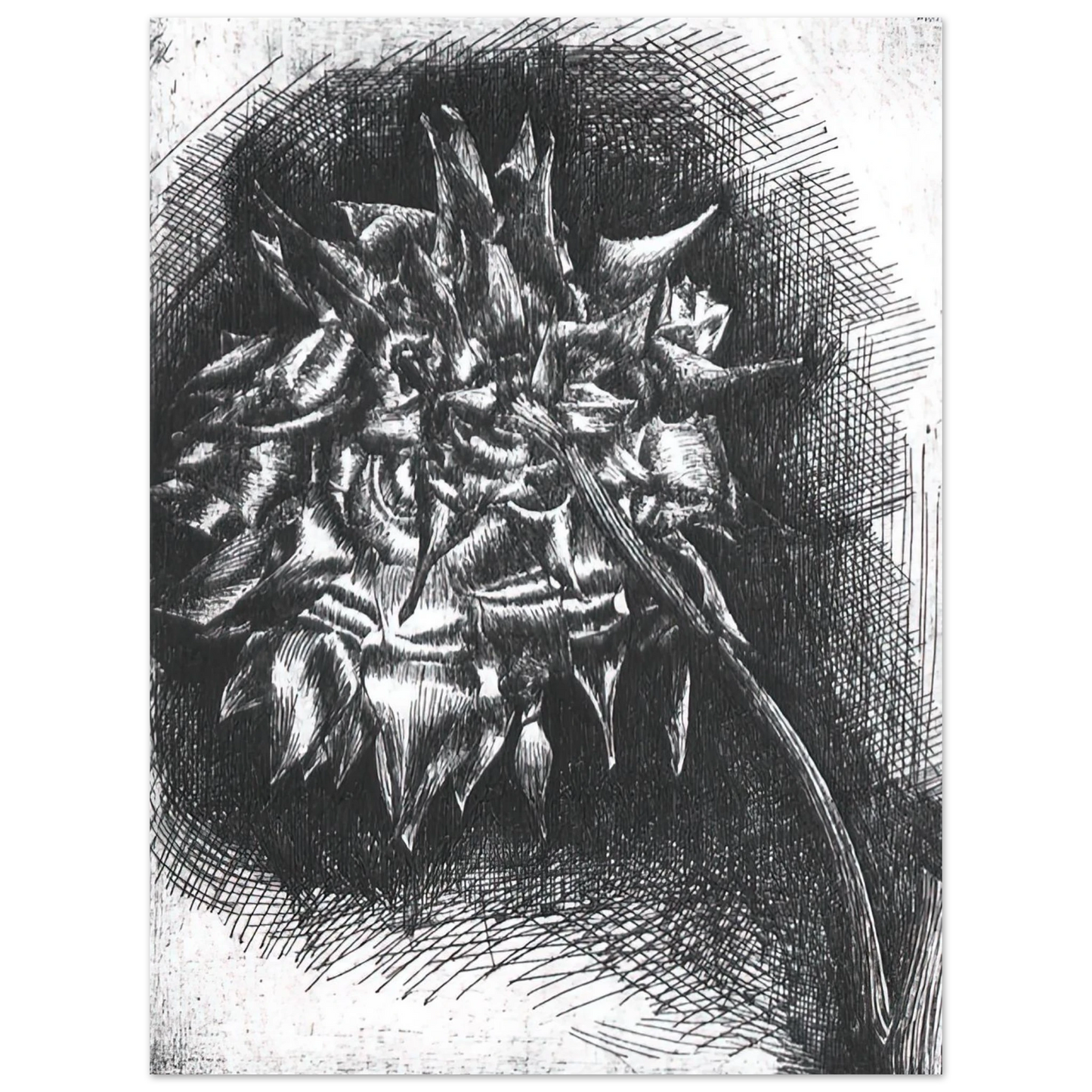 MC Escher - FLOWER Wall Art - 30x40 cm / 12x16 inches - Premium Wooden Framed Poster With Fine Art Paper - Wood frame