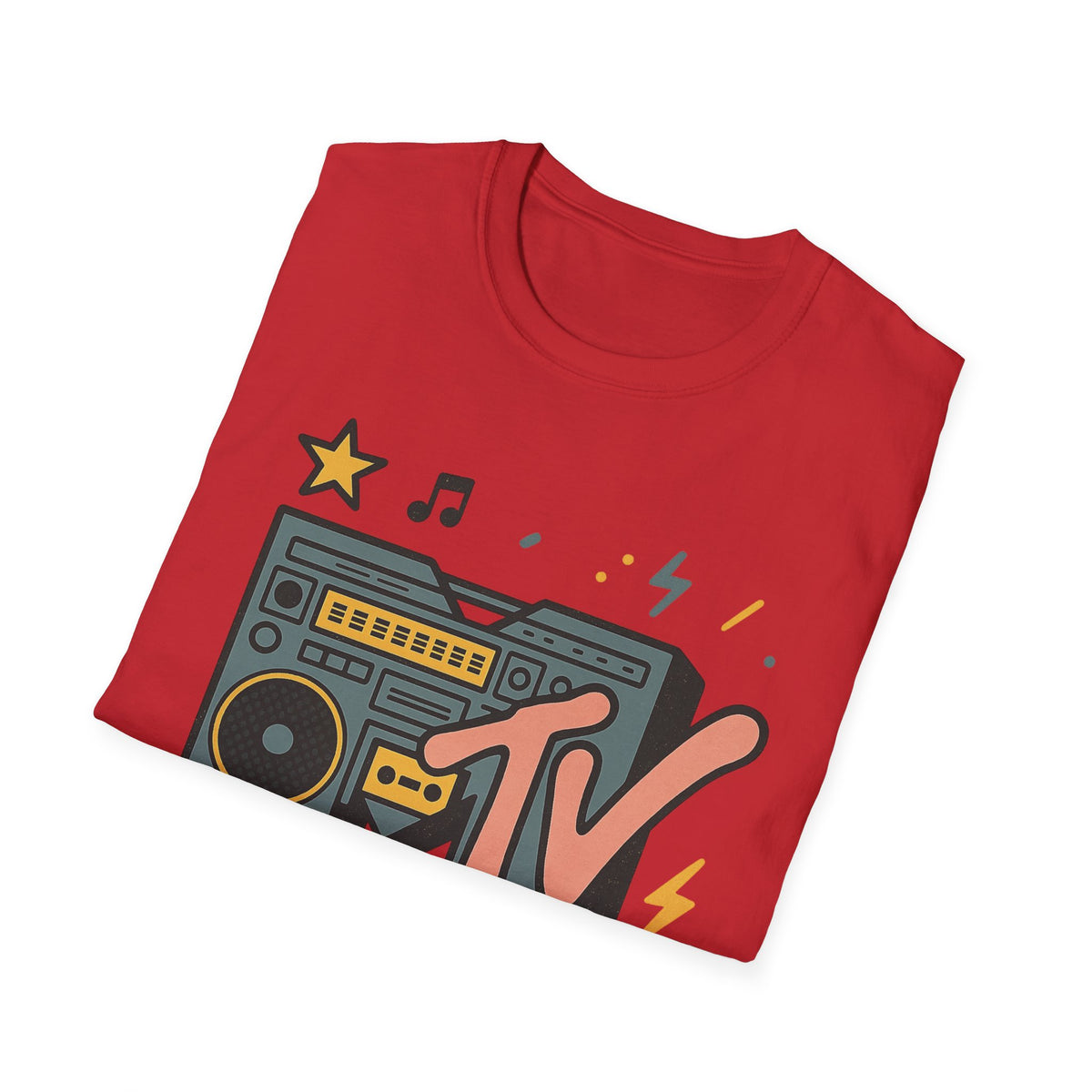 Retro MTV Vintage Leopardenmuster Musikfernsehen Grafik T-Shirt 80er 90er Throwback Unisex Band Shirt Animal Print Rock Style T-Shirt