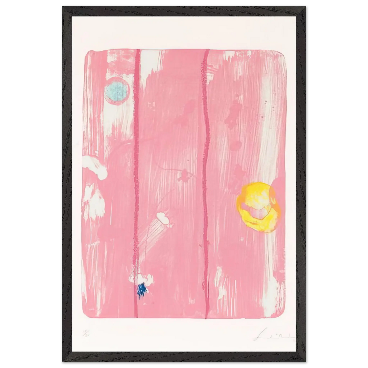 Helen Frankenthaler - Reflections VIII - 1995 Wall art - A1 (59.4 x 84.1  cm) - Premium Wooden Framed Poster With Fine Art Paper - Black frame