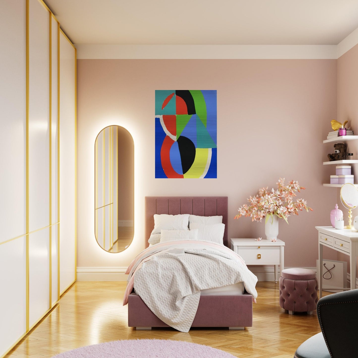 COMPOSITION 2 - Sonia Delaunay Brushed Aluminum Print - 70x100 cm / 28x40 inches | Sonia Delaunay Aluminum Print | Sonia Delaunay Prints