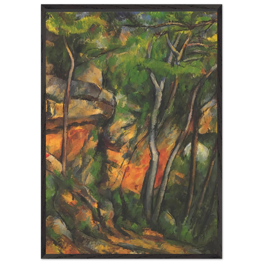 In the Park of the Chateau Noir - Paul Cezanne 70x100 cm / 28x40 inches Framed Art Print – Black Wooden Frame