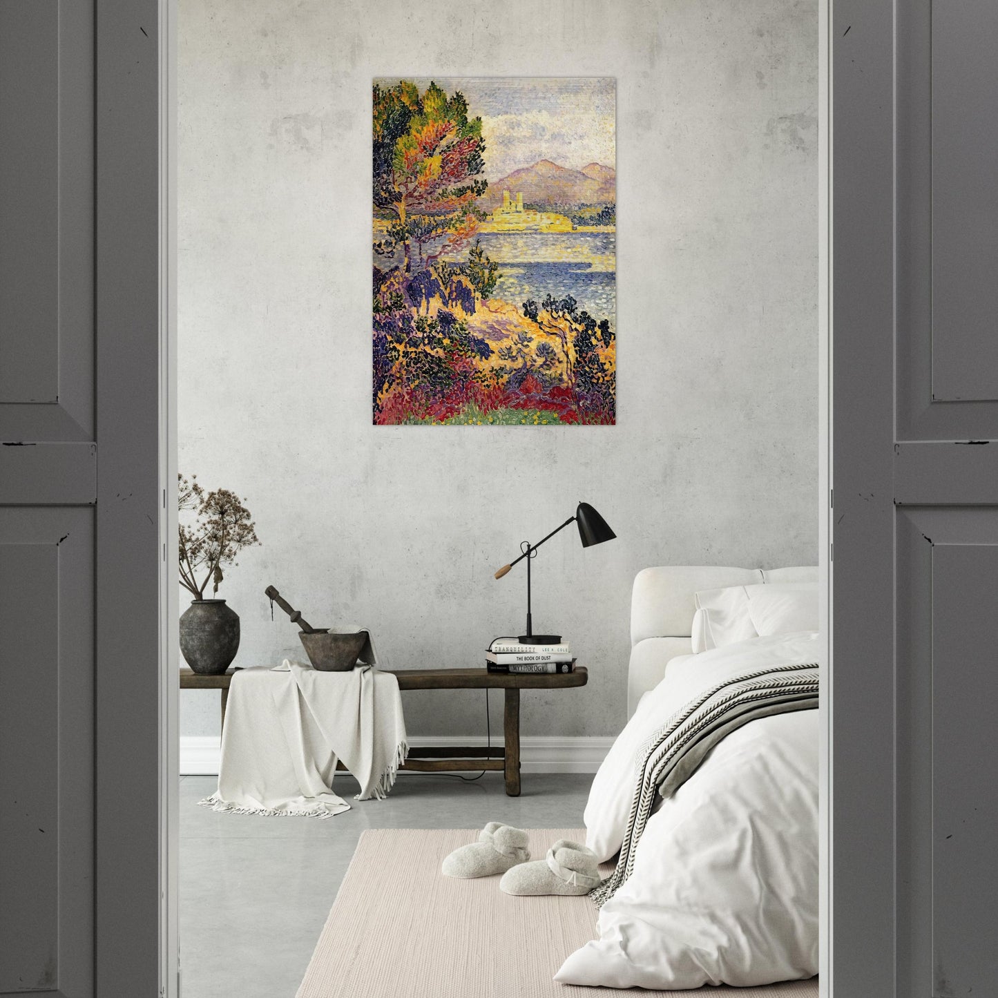 Antibes, Morning - Henri-Edmond Cross Brushed Aluminum Print - 70x100 cm / 28x40 inches | Henri-Edmond Cross Aluminum Print | Henri-Edmond Cross Prints
