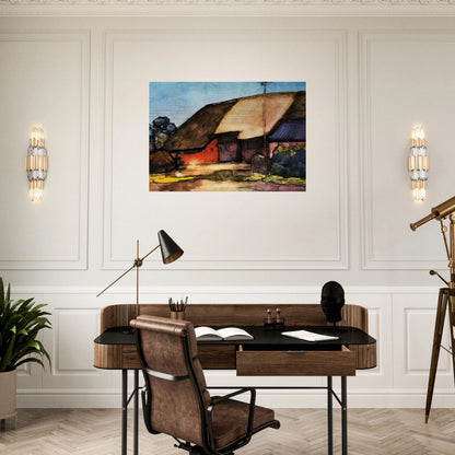 Small farm on Nistelrode - Piet Mondrian Brushed Aluminum Print - 70x100 cm / 28x40 inches | Piet Mondrian Aluminum Print | Piet Mondrian Prints