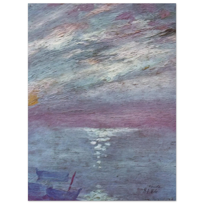 Salvador Dali - MOONLIGHT OVER THE BAY AT CADAQUES  75x100 cm / 30x40inches Fine Art Poster