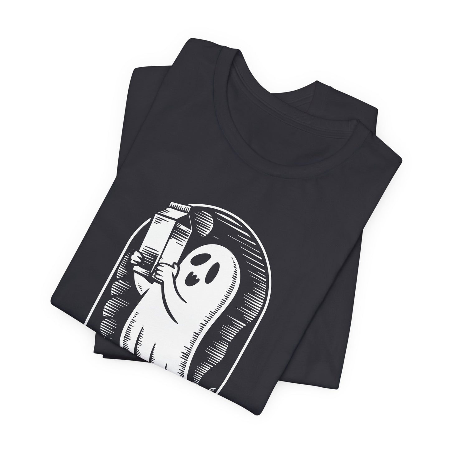Halloween-T-Shirt „Einfach ein Papa, der immer mit Milch zurückkam“ – Unisex-Kurzarmshirt aus Jersey